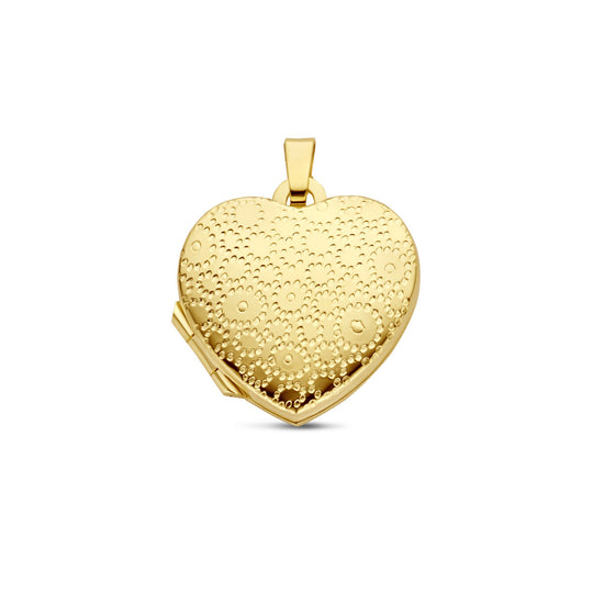 Geelgouden Hartje Medaillon met Gravure – Bewaar Jouw Kostbare Herinneringen