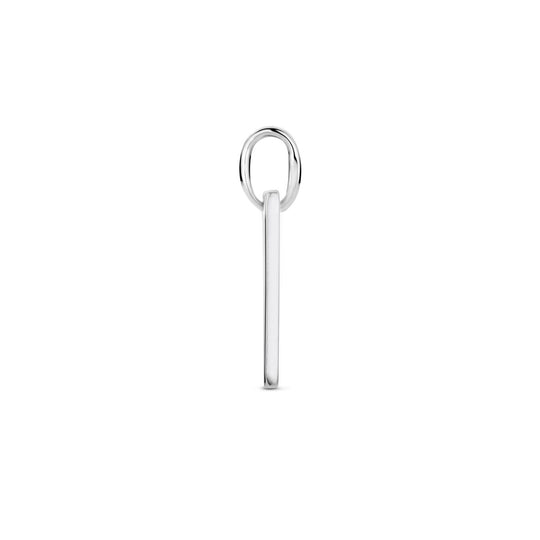 Gerhodineerde 925 Zilveren Hanger – Elegante Rechthoekige Vorm