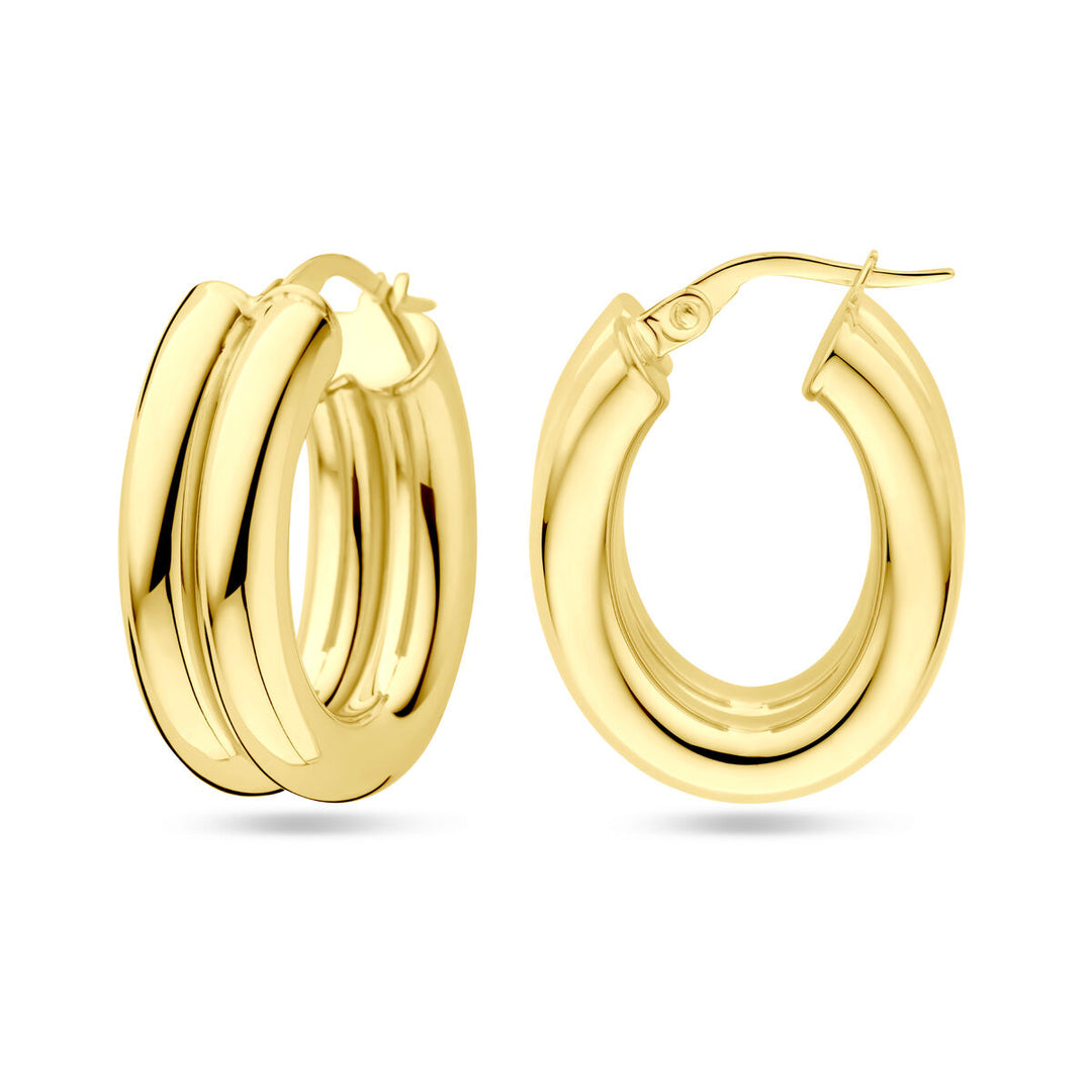Elegante 14k Geelgouden Oorringen - 23x8mm
