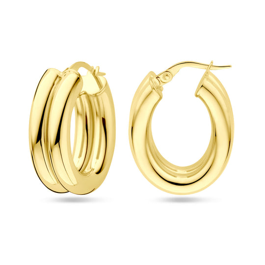 Elegante 14k Geelgouden Oorringen - 23x8mm