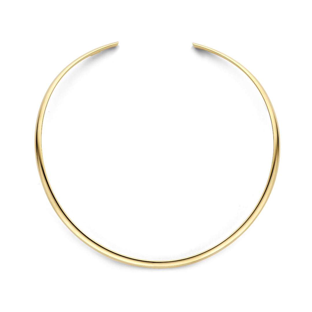 14K Geelgouden Spang Collier met Ovalen Buis – Stijlvol en Tijdloos