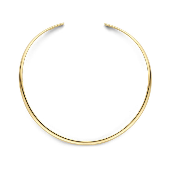 14K Geelgouden Spang Collier met Ovalen Buis – Stijlvol en Tijdloos