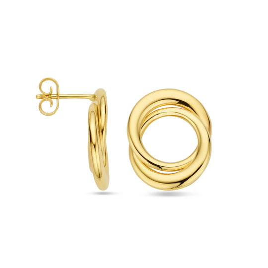 Prachtige 14k Geelgouden Oorknoppen - 20x16mm