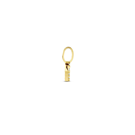 14K Geelgouden Hartvormige Hanger met Zirkonia – Elegant en Romantisch