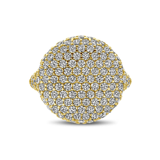 Prachtige 14k Geelgouden Ring met Zirkonia - Breedte 16.5mm
