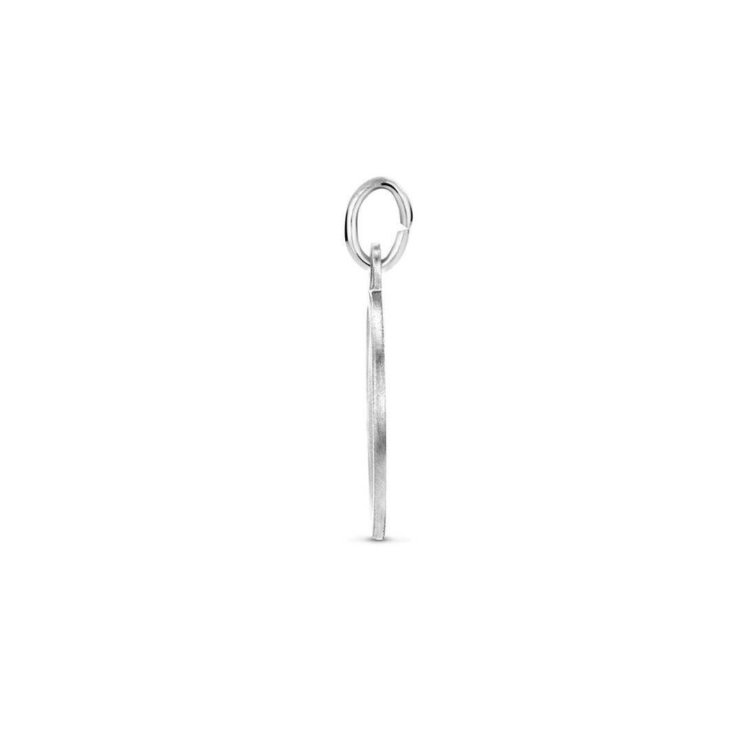 Gerhodineerde 925 Zilveren Graveerhanger – Poli/Mat Afwerking