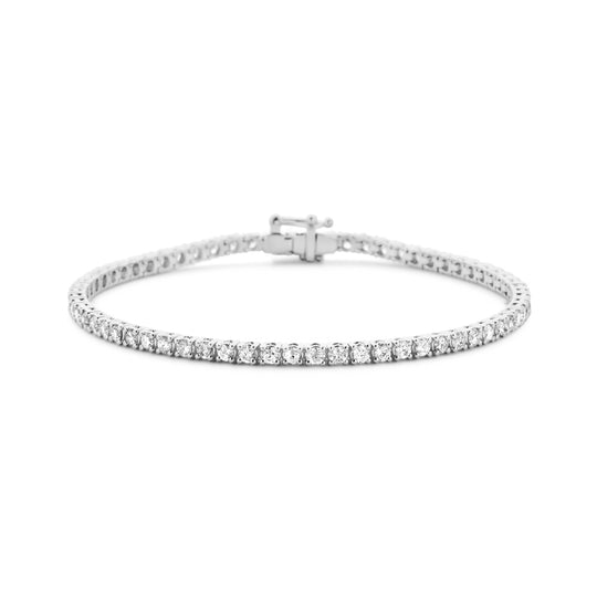14K Witgouden Tennisarmband met Lab Grown Diamanten (3.00 ct)