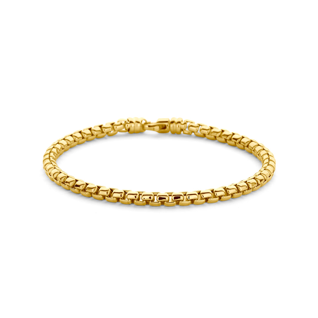 Stijlvolle 14k Geelgouden Venetiaanse Schakelarmband - 4.3mm, 21cm