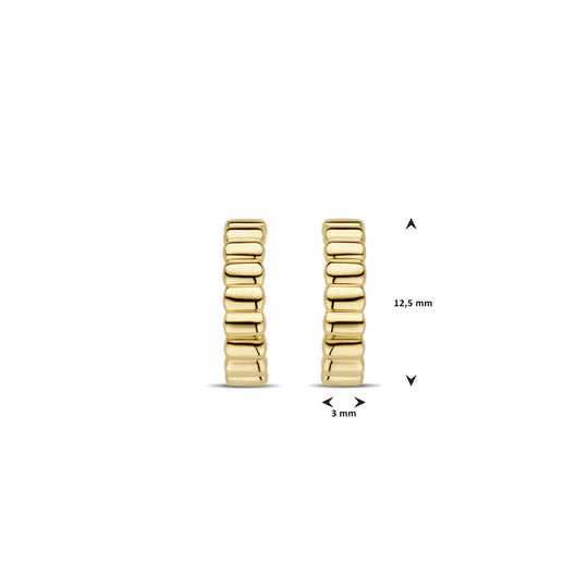 Elegante 14k Geelgouden Steker oorringen - 12.5mm Hoog