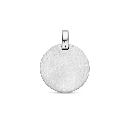 Gerhodineerde 925 Zilveren Graveerhanger – IJsmat Afwerking