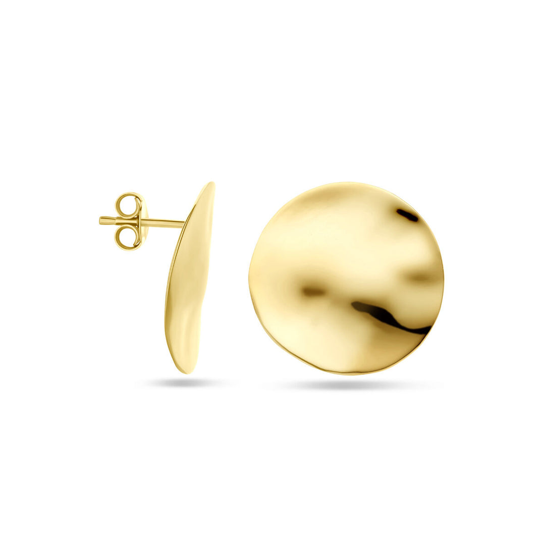 Elegante 14k Geelgouden Oorknoppen - 19mm Diameter