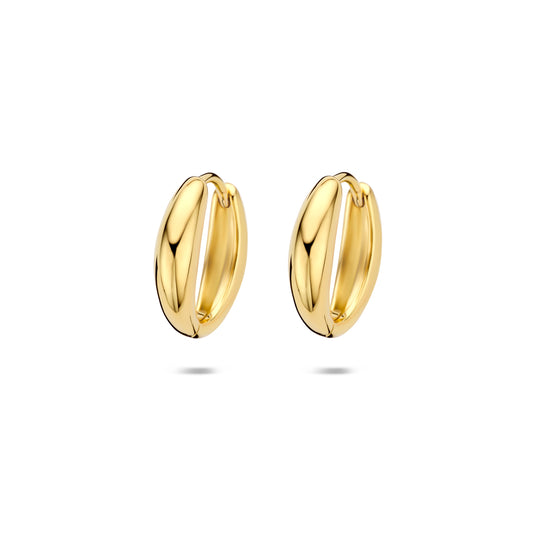 Verguld Geel op 925 Zilveren Klapoorringen – 14,5 x 3,5 mm