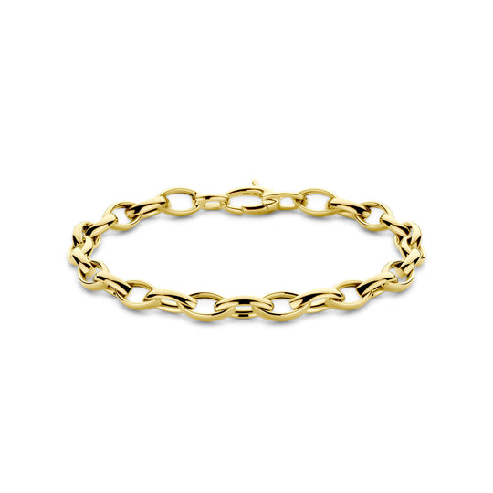 14k Geelgouden Armband met Schakelbreedte van 6 mm – Elegantie en Comfort