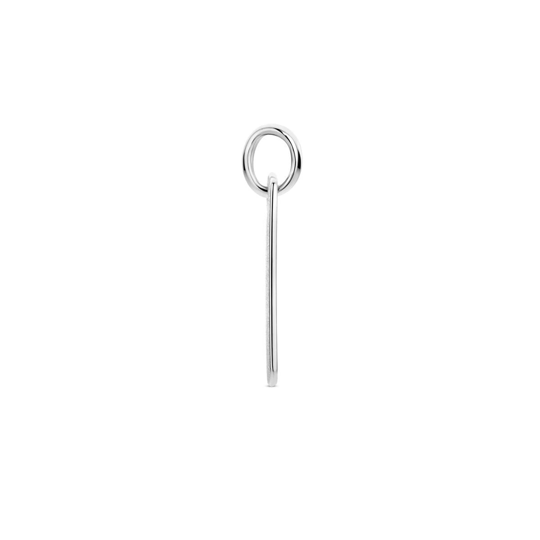 Gerhodineerde 925 Zilveren Graveerhanger – Elegante Rechthoekige Vorm