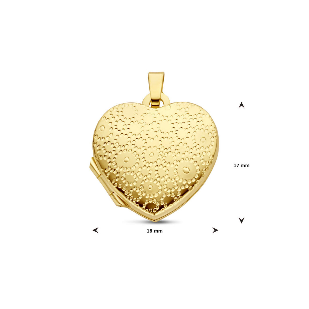 Geelgouden Hartje Medaillon met Gravure – Bewaar Jouw Kostbare Herinneringen