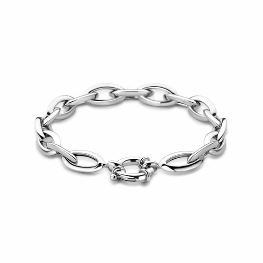 Gerhodineerd 925 Zilveren Armband - 9.5mm Schakelbreedte en 20cm Draaglengte
