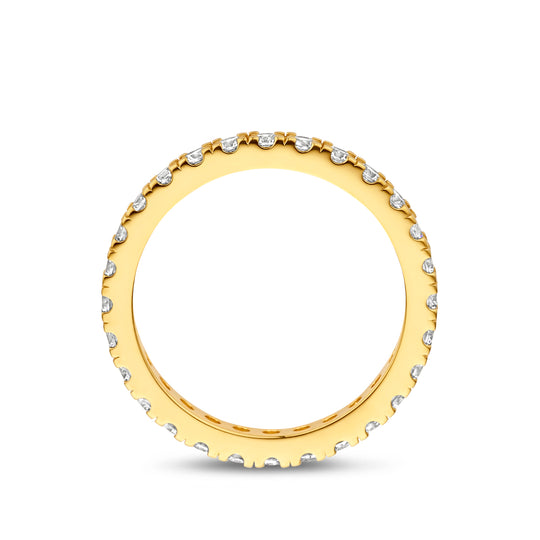 Verguld Geel 925 Zilveren Ring met Zirkonia – 2.2mm Damesring