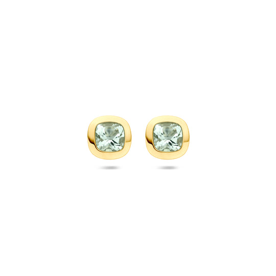 Oorknoppen groen amethist 7,5 mm