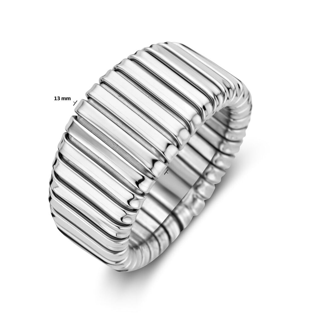 Gerhodineerde 925 Zilveren Ring - 13 mm Breed