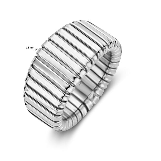 Gerhodineerde 925 Zilveren Ring - 13 mm Breed
