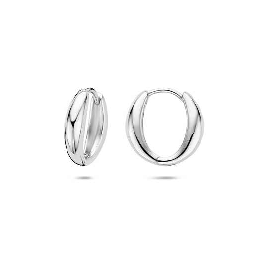 Verguld Geel op 925 Zilveren Klapoorringen – 14,5 x 3,5 mm