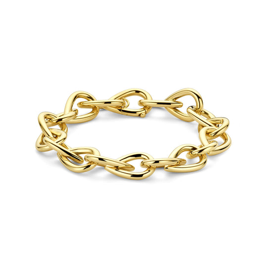14K Geelgouden Armband – Luxe Gouden Armband 20cm, Schakelbreedte van 12,8 mm