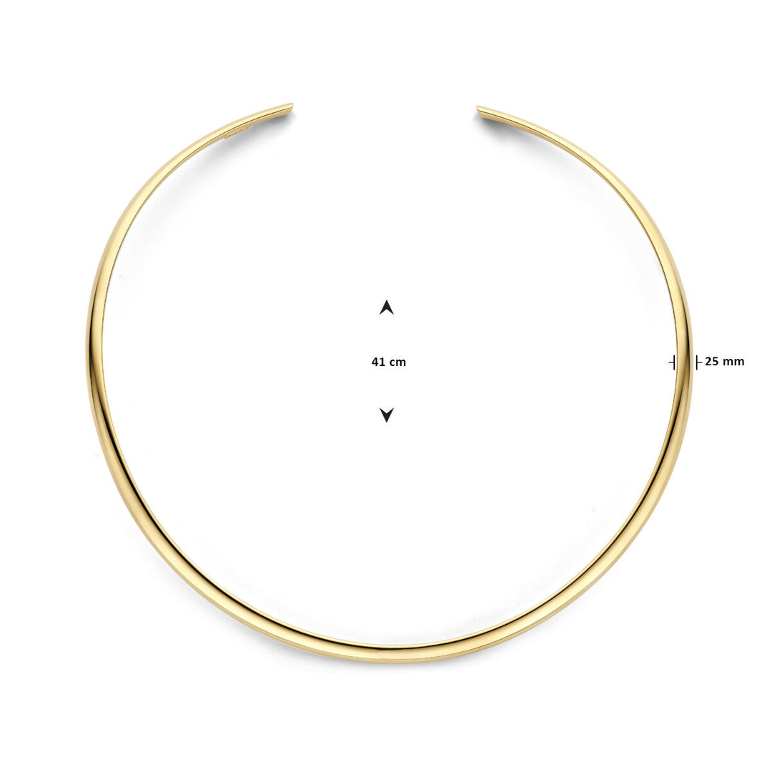 14K Geelgouden Spang Collier met Ovalen Buis – Stijlvol en Tijdloos