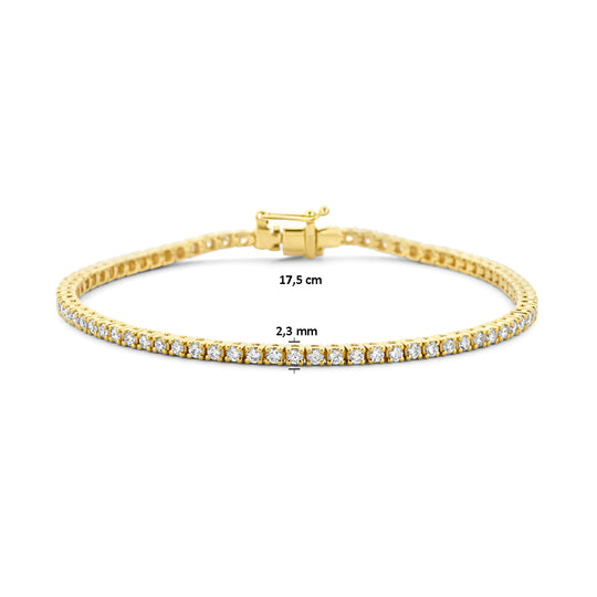 14K Geelgouden Tennisarmband met Lab Grown Diamanten (2.00 ct)