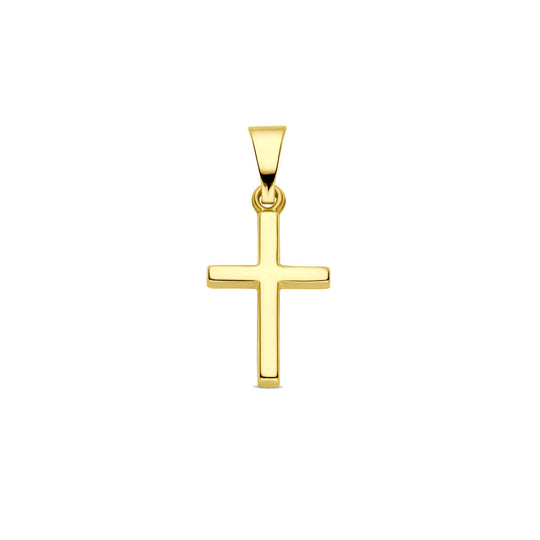 9k Geelgouden Kruishanger 14,5 mm – Gouden Hanger