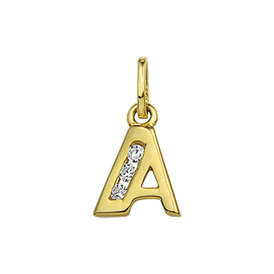 925 zilveren hanger letter met zirkonia – initialen collier