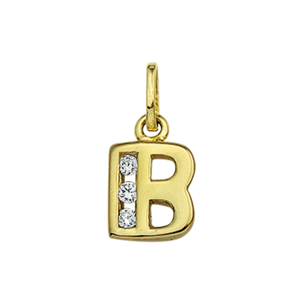 925 zilveren hanger letter met zirkonia – initialen collier