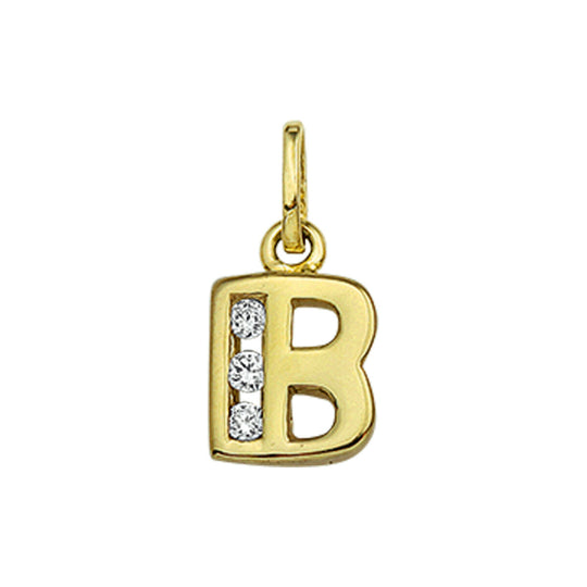 925 zilveren hanger letter met zirkonia – initialen collier