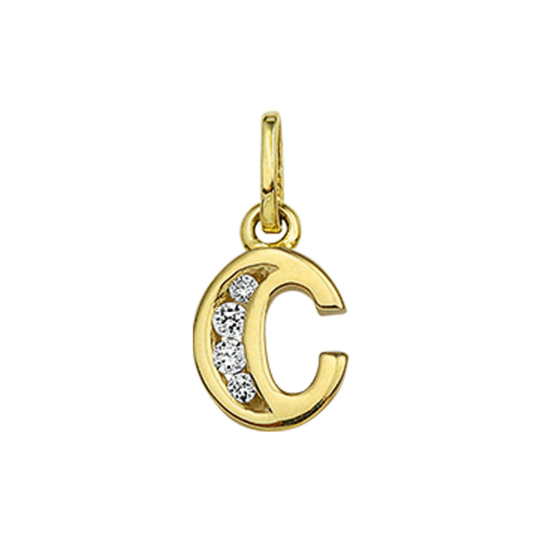 925 zilveren hanger letter met zirkonia – initialen collier