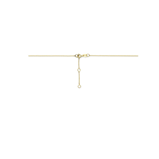 14k Geelgouden Ketting met Hartje en Zirkonia – 40-44 cm