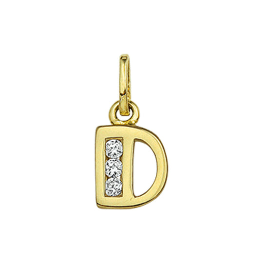 925 zilveren hanger letter met zirkonia – initialen collier