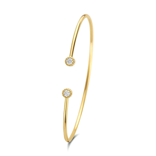 14k Geelgouden Spang Armband met Diamant 0.19ct H SI – 55mm