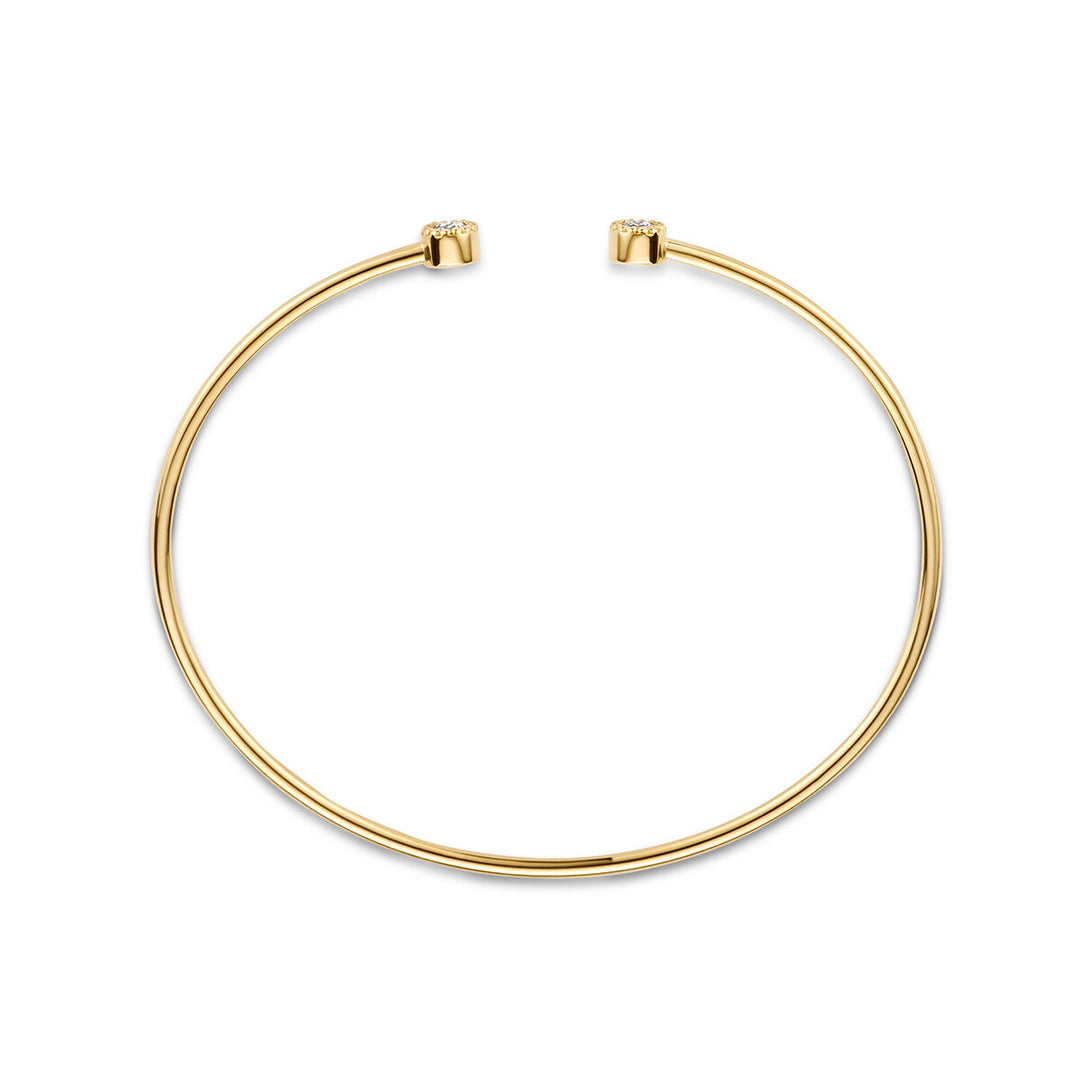 14k Geelgouden Spang Armband met Diamant 0.19ct H SI – 55mm