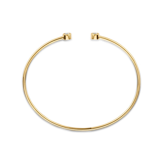 14k Geelgouden Spang Armband met Diamant 0.19ct H SI – 55mm