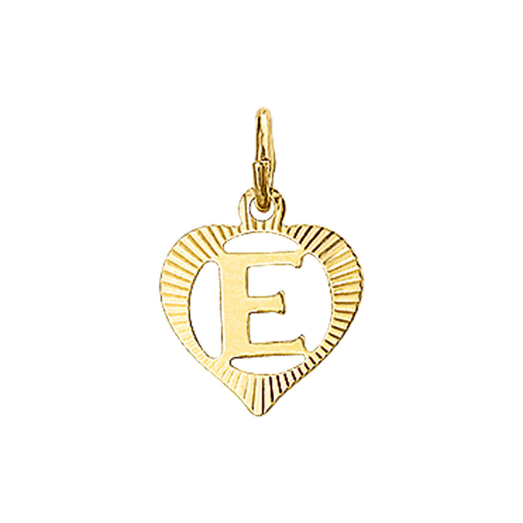 14k geelgouden hanger hart met brief