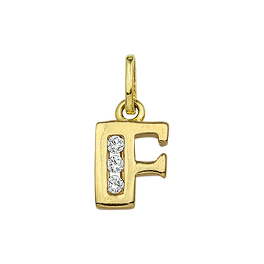 925 zilveren hanger letter met zirkonia – initialen collier