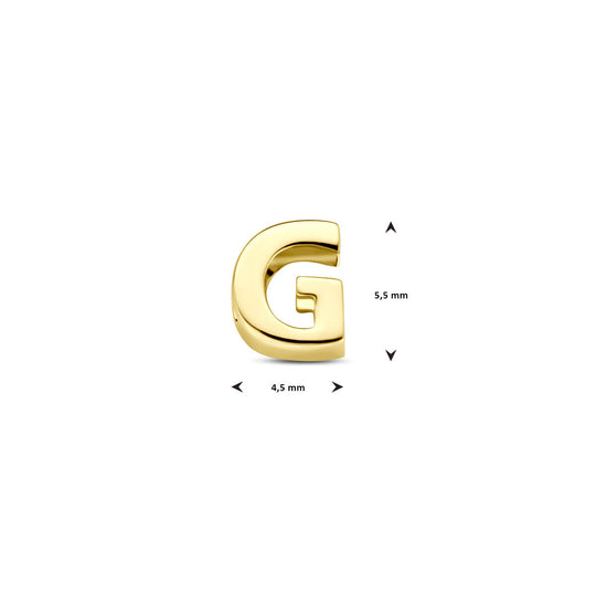 9k Geelgouden Hanger met Letter – Alfabet Hanger