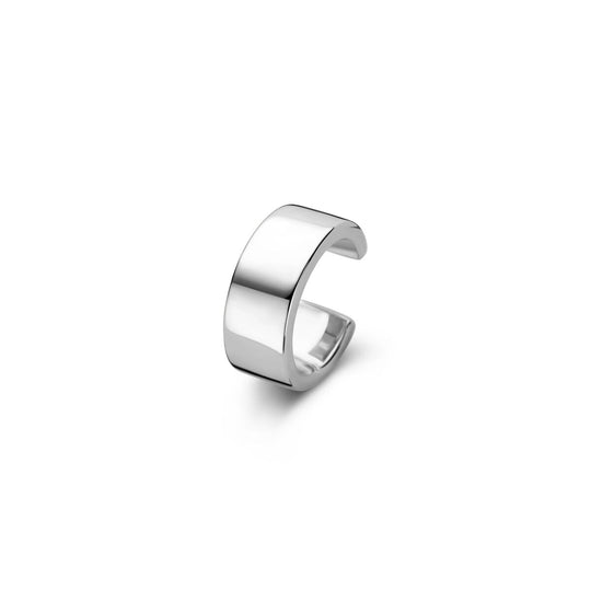 Gerhodineerd 925 zilveren ear cuff 11,5 mm – Tijdloze oormanchet