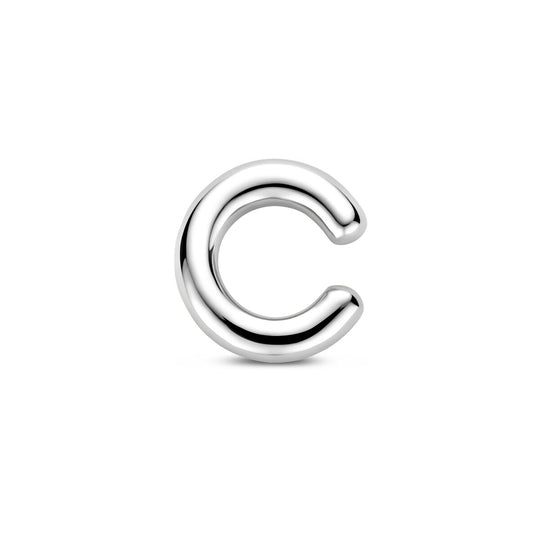Gerhodineerd 925 zilveren ear cuff 17 mm – Elegante oormanchet