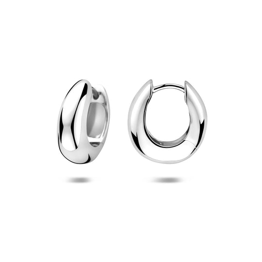 Gerhodineerd Zilveren Klapoorringen – 15x6mm – 925 Zilver
