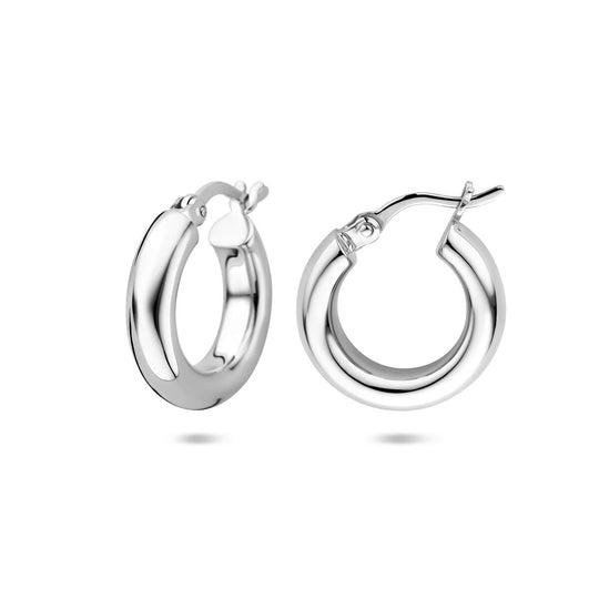 Gerhodineerd Zilveren Oorringen – 17x4,5mm – 925 Zilver