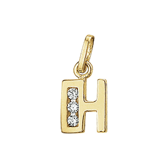 925 zilveren hanger letter met zirkonia – initialen collier