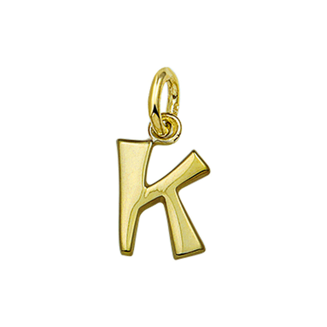 14k geelgouden hanger letter – initialen collier