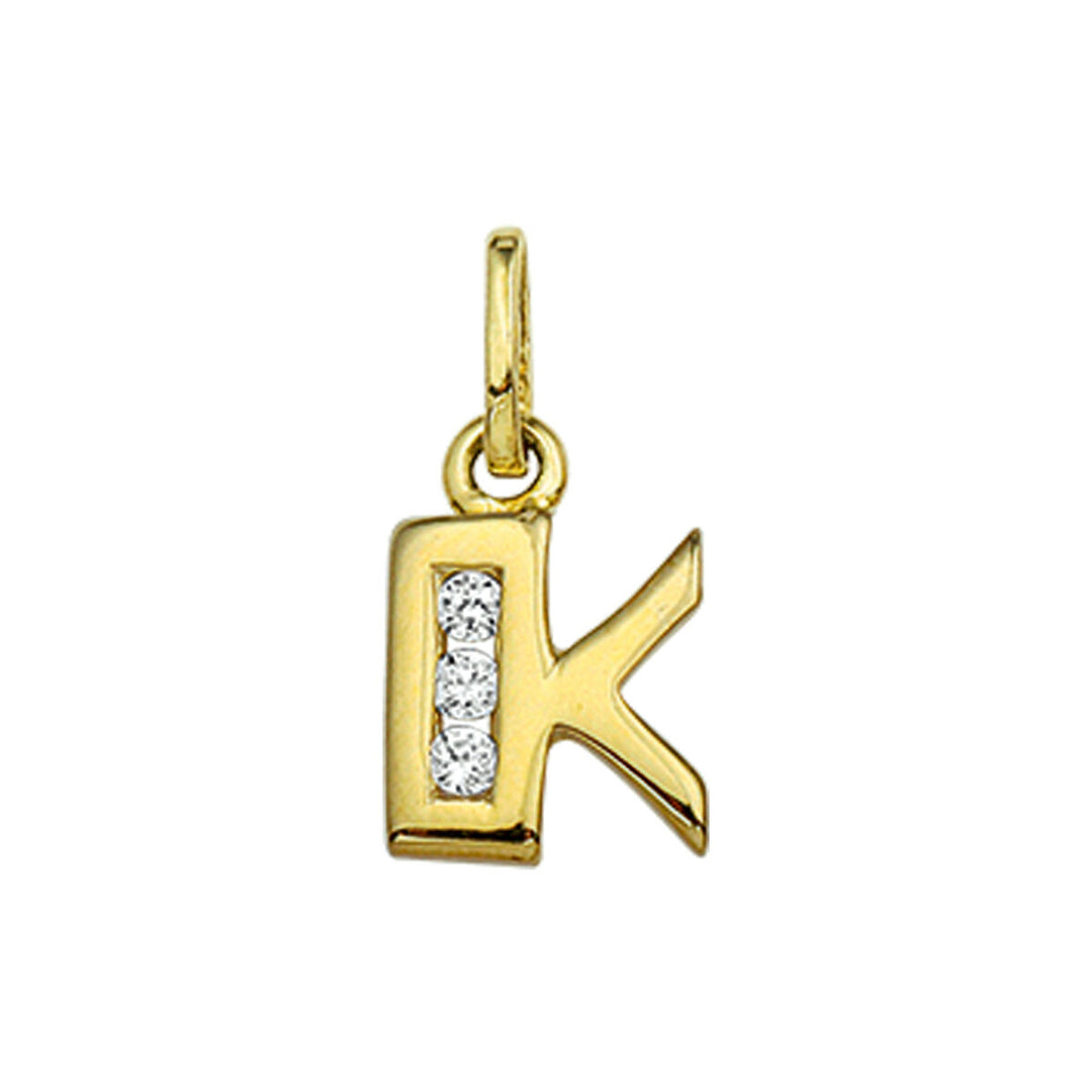 925 zilveren hanger letter met zirkonia – initialen collier