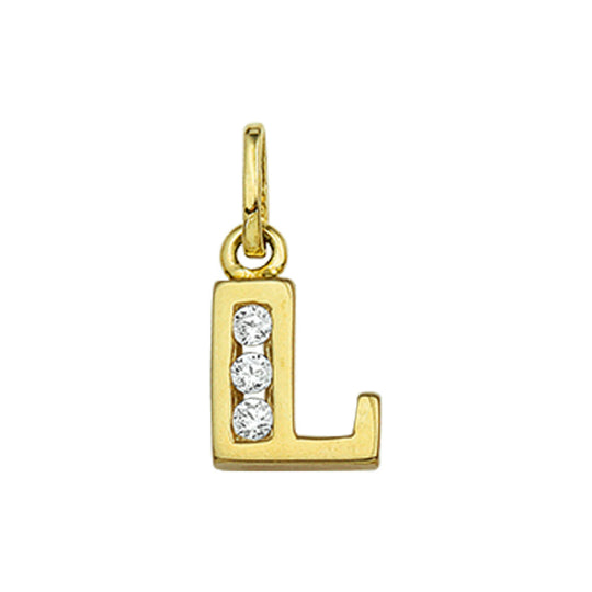 925 zilveren hanger letter met zirkonia – initialen collier