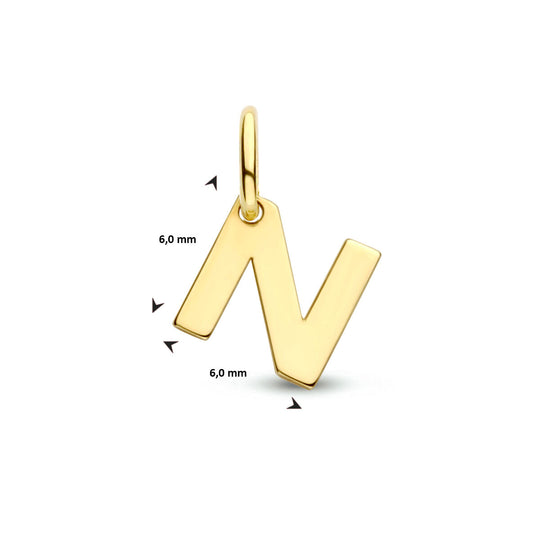 14k Geelgouden Letter Hanger – Persoonlijk Sieraad